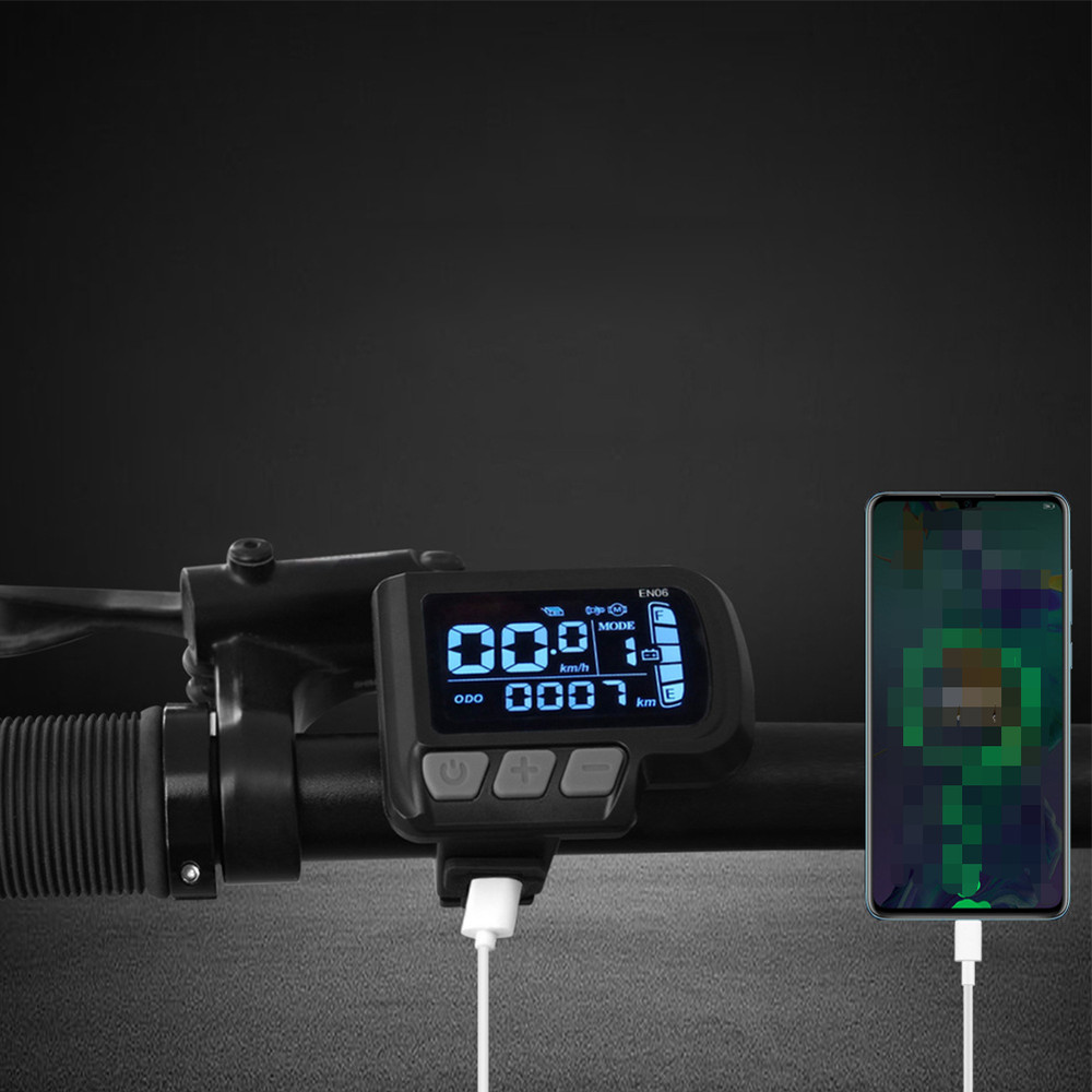 6 Pins Waterproof LCD Display for E Bikes Compatible with Multiple Voltages