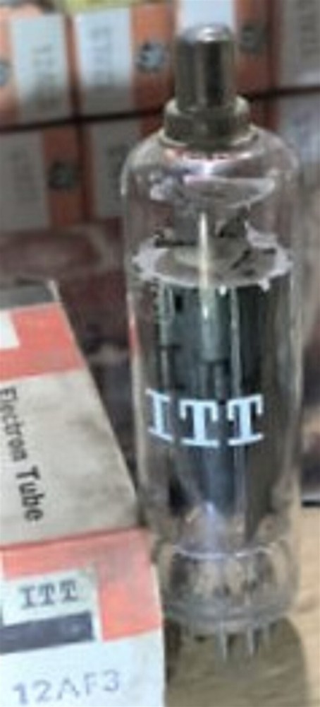 12AF3 TUBE ITT NIB TESTED & BOXED VINTAGE COMMERCIAL SURPLUS