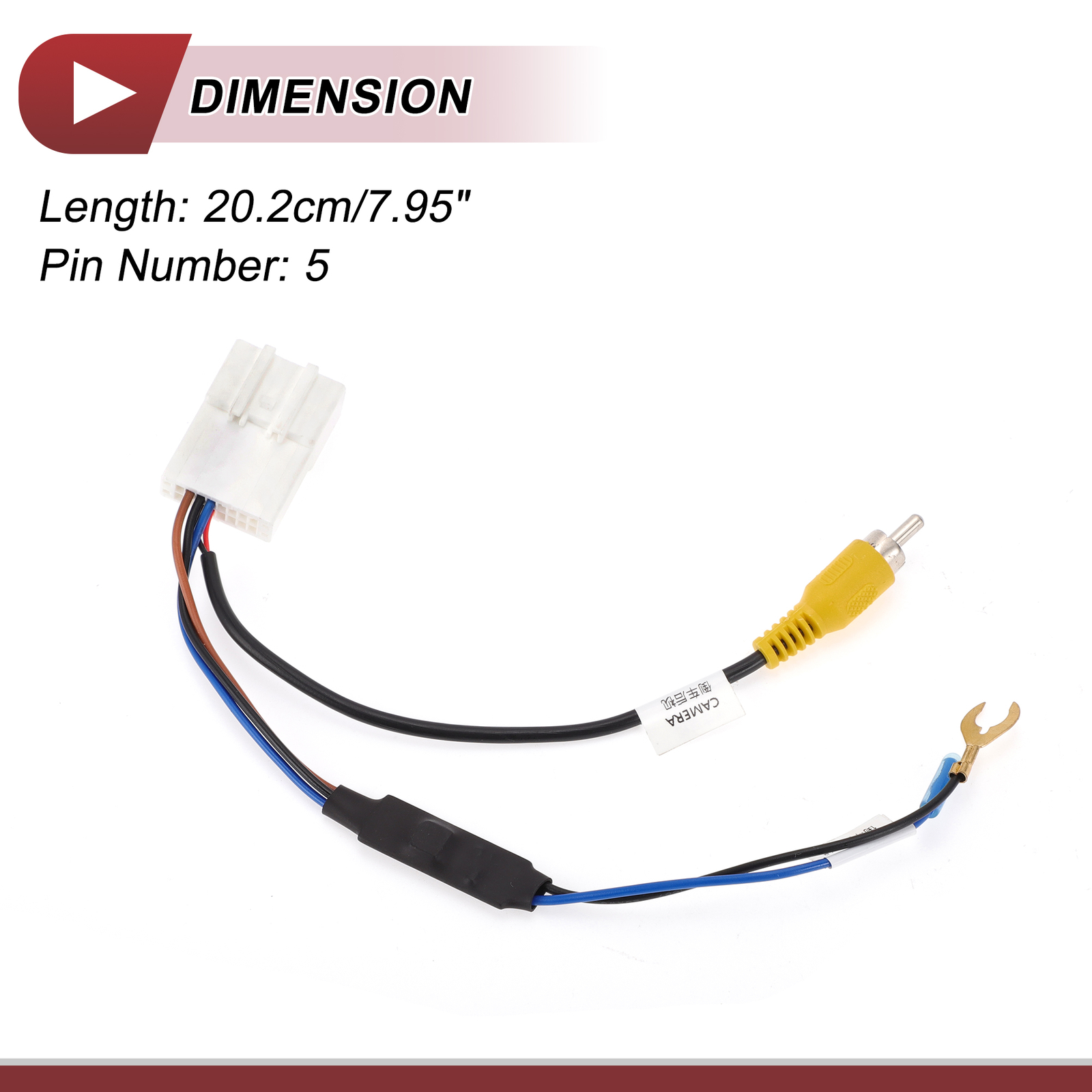 Reverse Rear View Camera Adapter Wire Harness Cable Single Custom for Hyundai