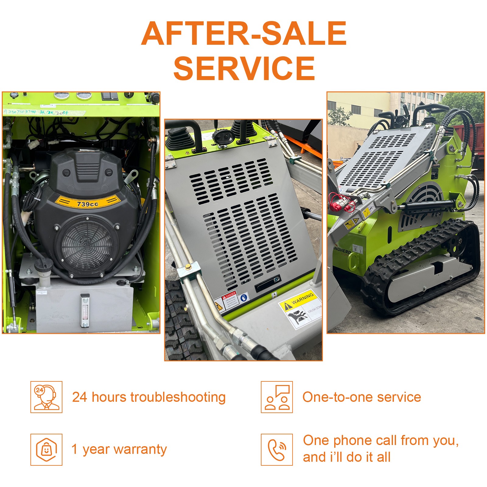 Upgraded 2025 Brand New 25HP Mini Skid Steer Track Loader Twin Cylinder US Stock