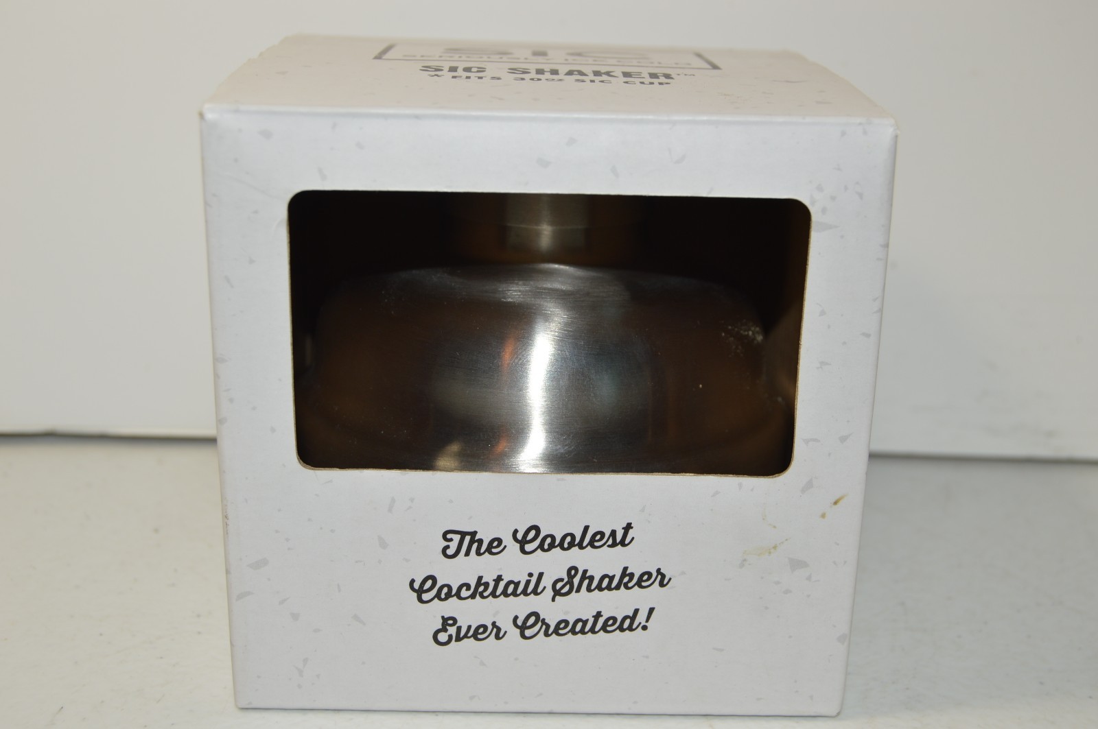 SIC Stainless Cocktail Shaker Top with Strainer for 30 oz. SIC Cup, New Open Box