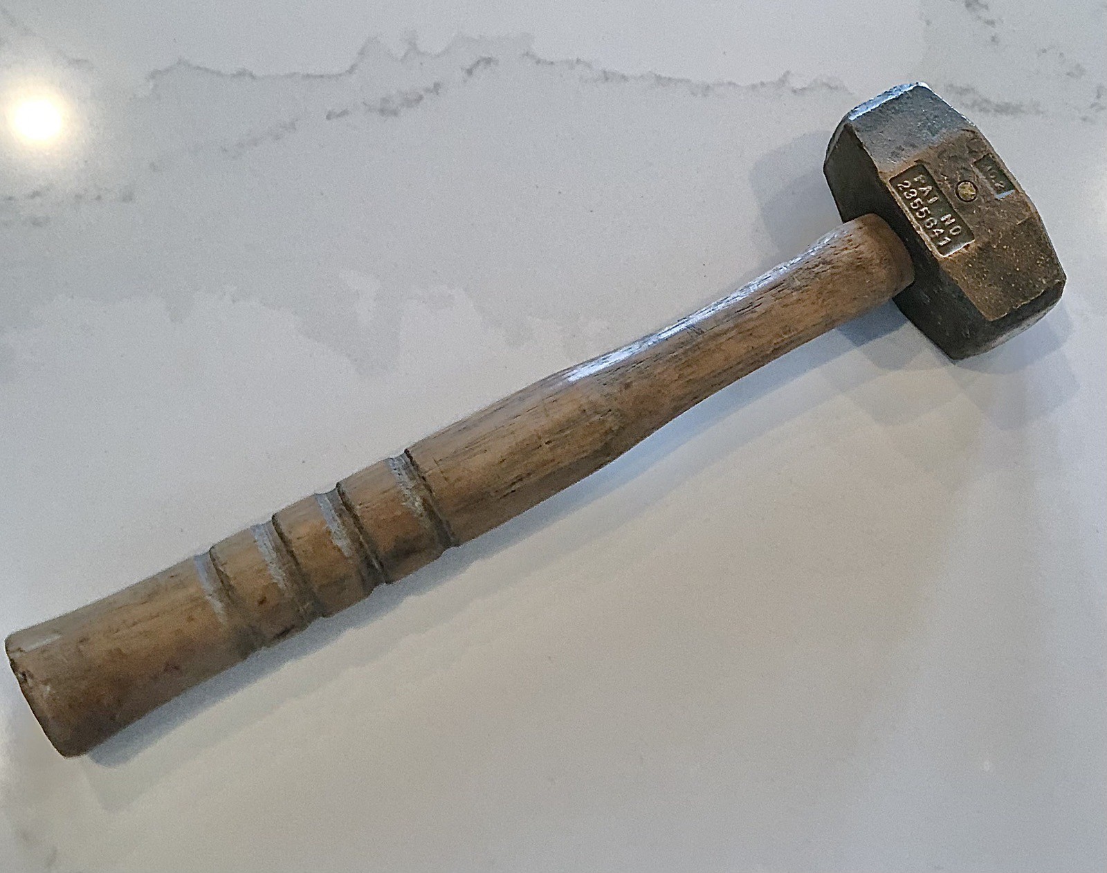 Vintage WWII era Victory Safety Hammer Corp No. 2 brass hammer, Antique Hammer