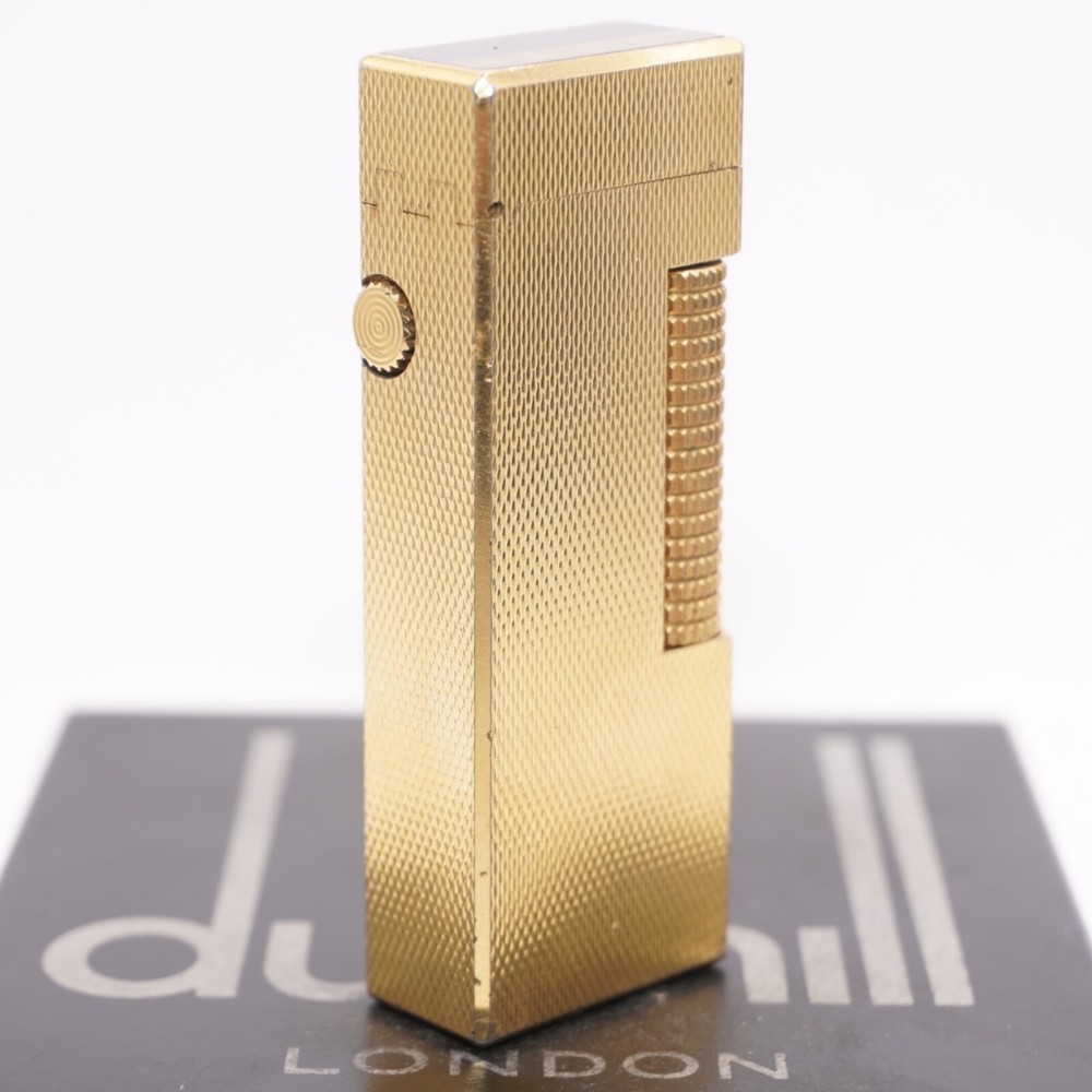 Dunhill Lighter Brown Shell gold Barry Pattern_Ultrasonically cleaned_Working