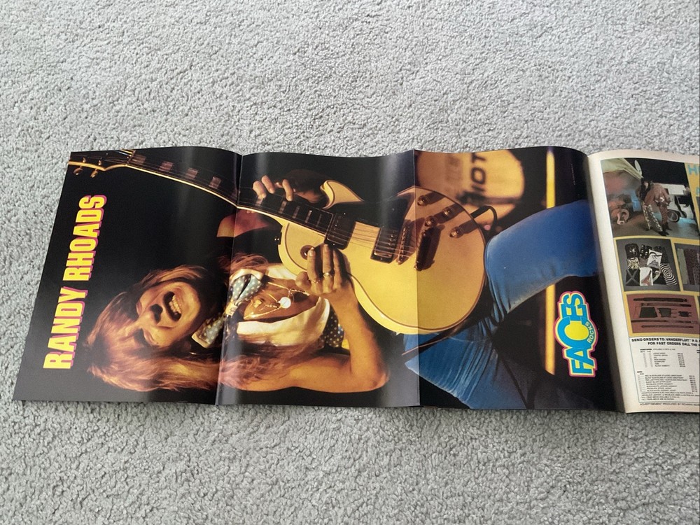 METAL MUSCLE POSTER MAGAZINE 1986 KISS RANDY RHOADS TWISTED SISTER MOTLEY CRUE