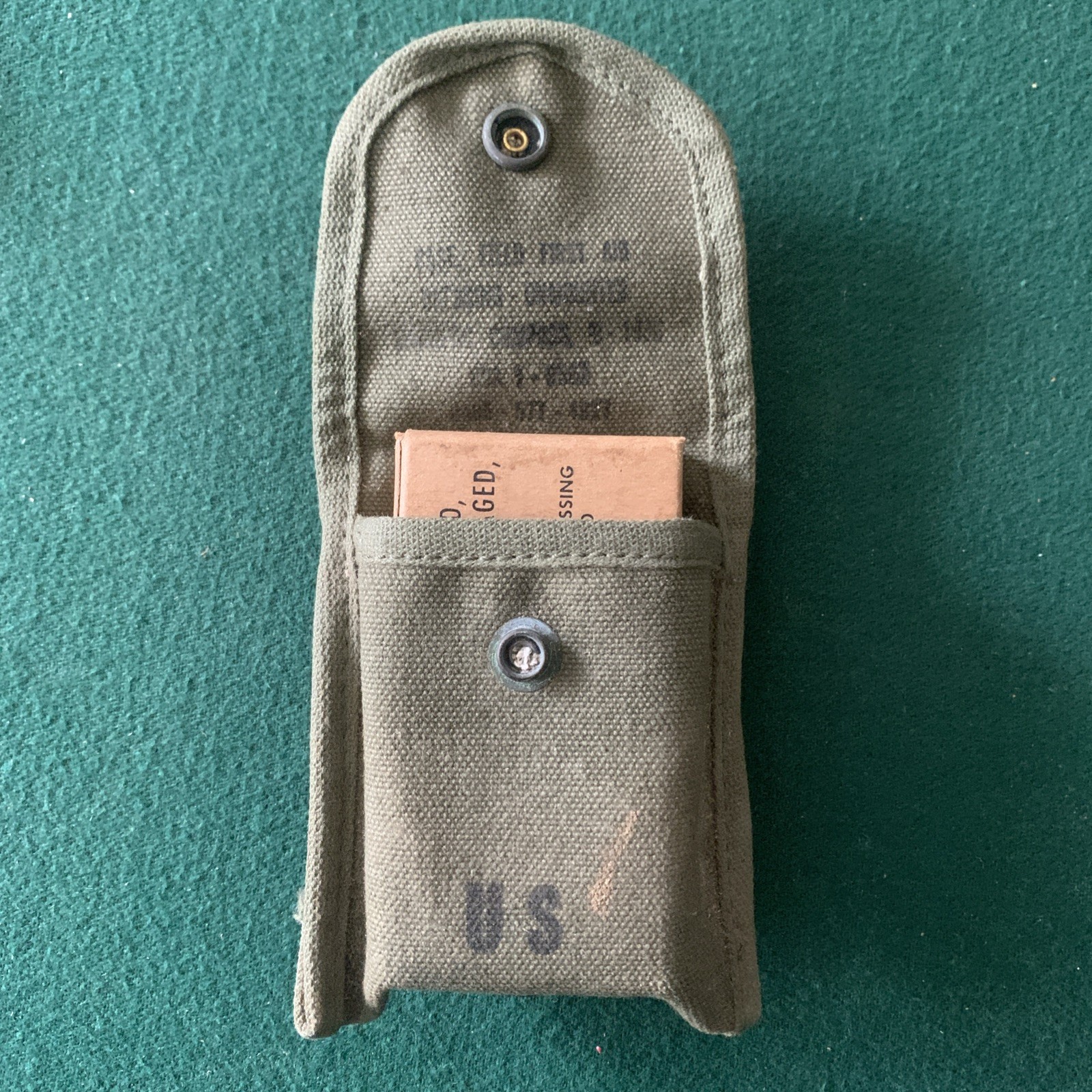 Vintage US Military Field Dressing First Aid Kit, Unopened w/ Canvas Pouch