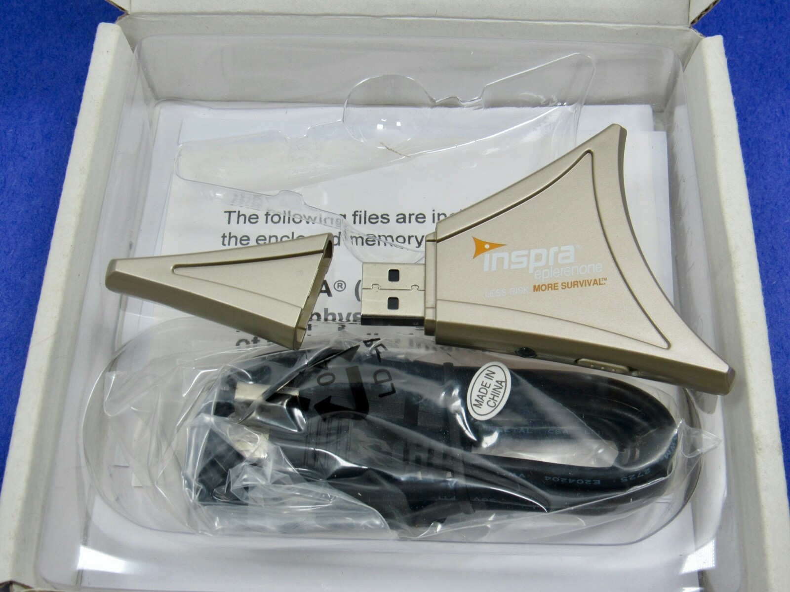 Rare Inspra Flash Drive + Metal Stethoscope Tag Drug Rep Pharmaceutical Promo