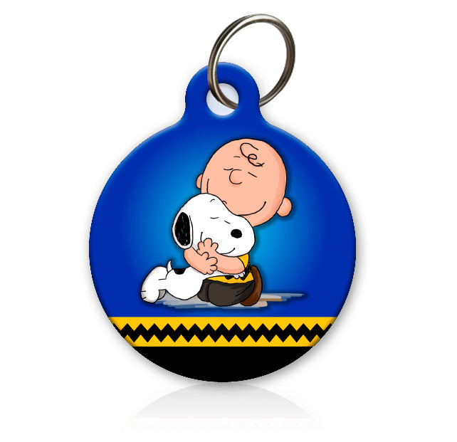 Charlie Brown & Snoopy  - Pet ID Tag - Custom Personalized