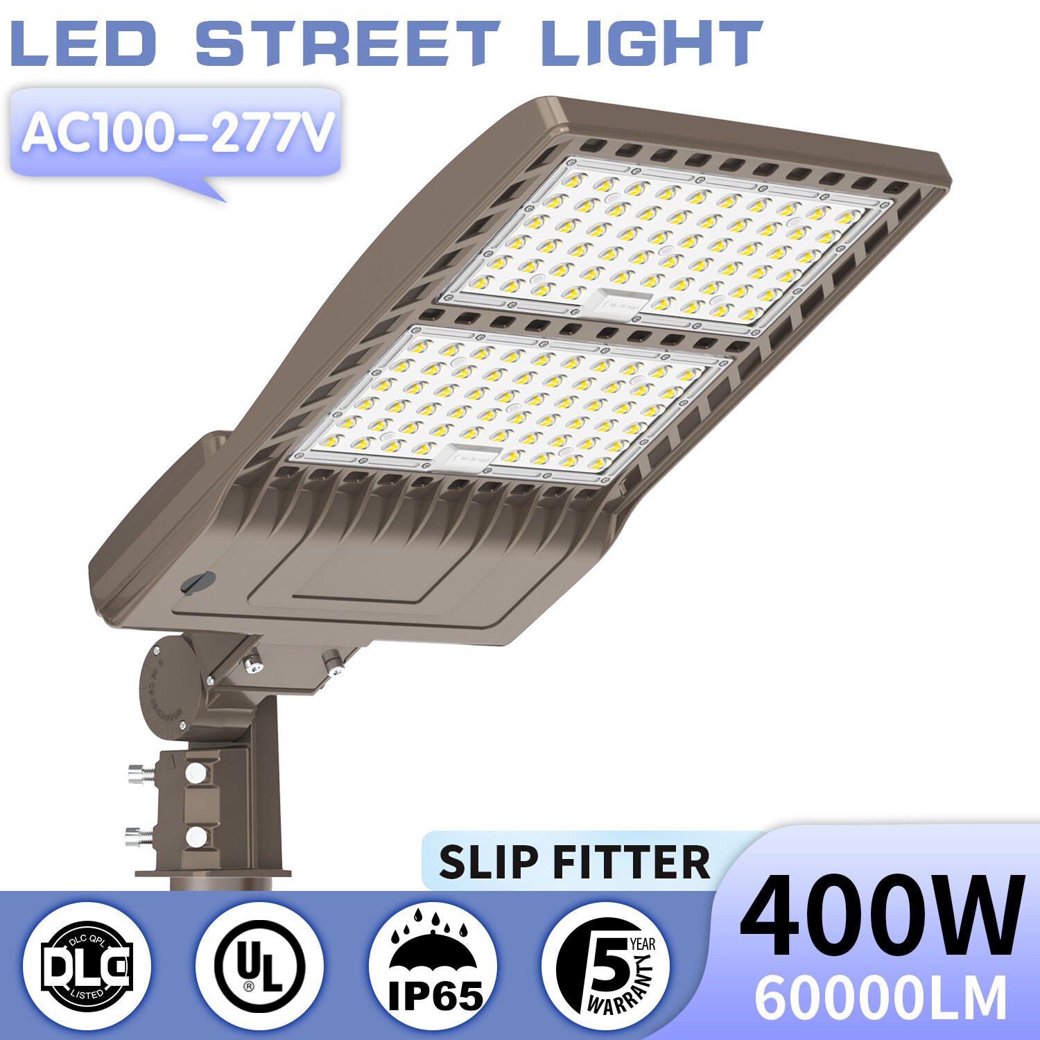 400 Watt LED Shoebox Parking Lot Light Commercial Outdoor Tennis Courts Lighting