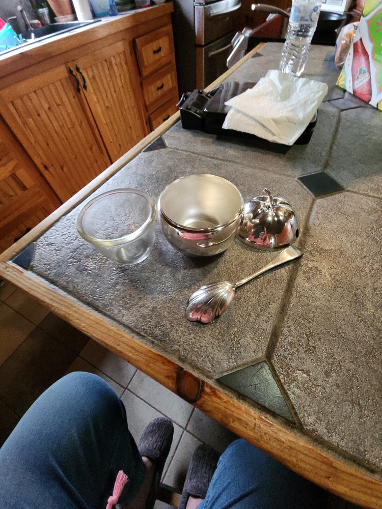 Vintage Apple Jam Jar with Spoon