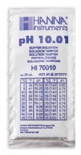 HANNA TEN (10) PACK ph 10.01 20ml CALIBRATION SOLUTION PACKET (SINGLE USE)