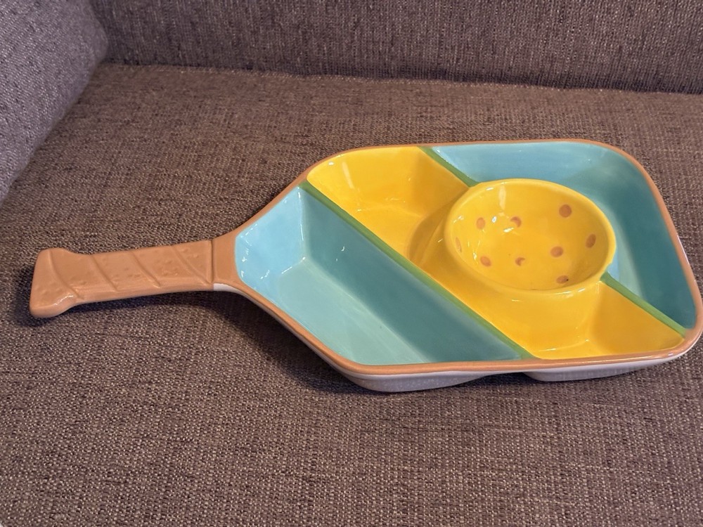 Godinger Pickleball Chip & Dip Serving Tray Set