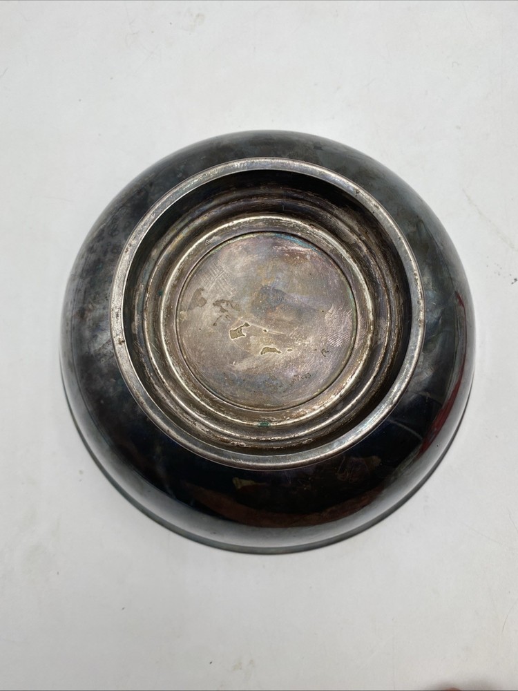 REED & BARTON Blue Enameled Silver Bowl