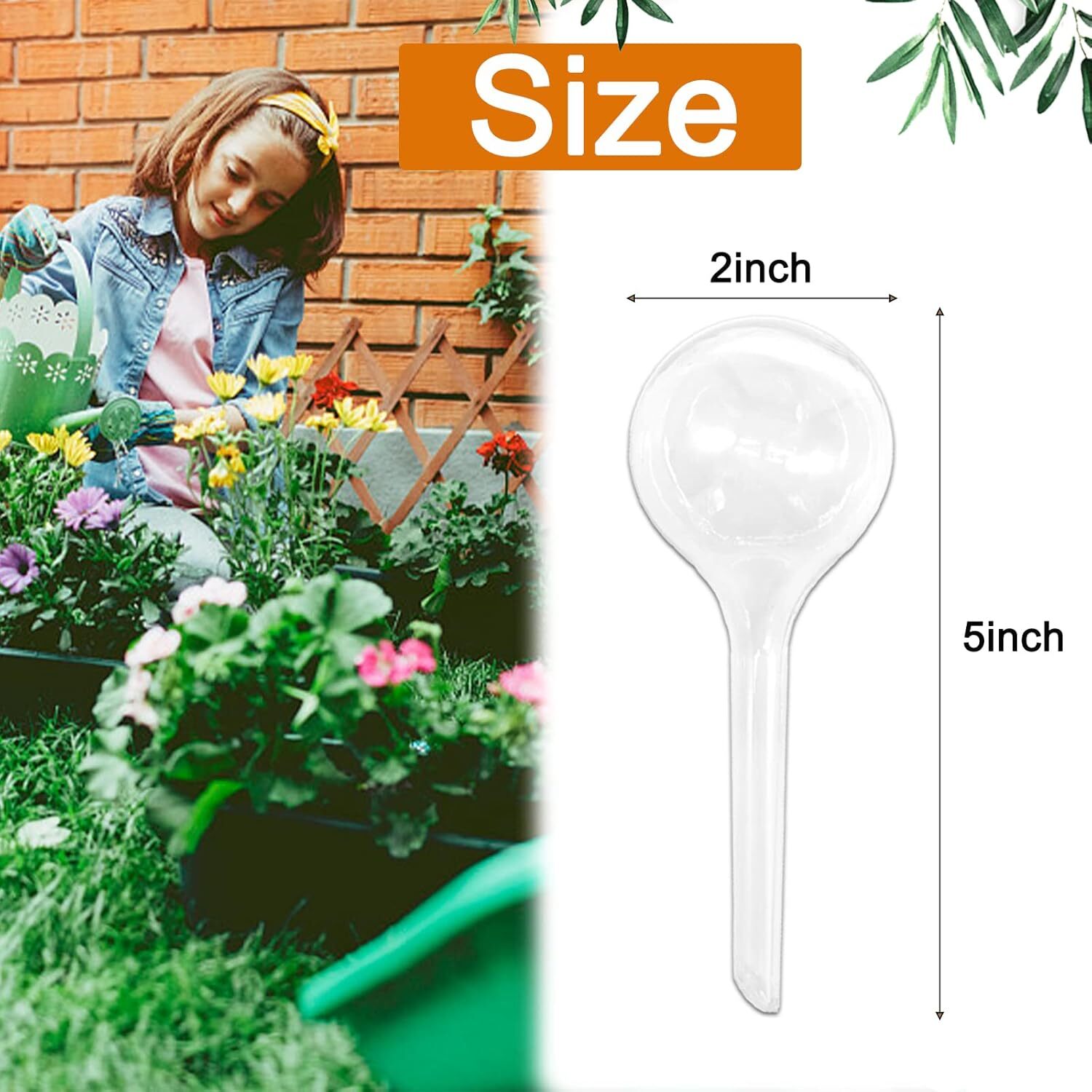 8 Pcs Clear Plant Watering Globes,Plastic Self-Watering Bulbs,Automatic Watering