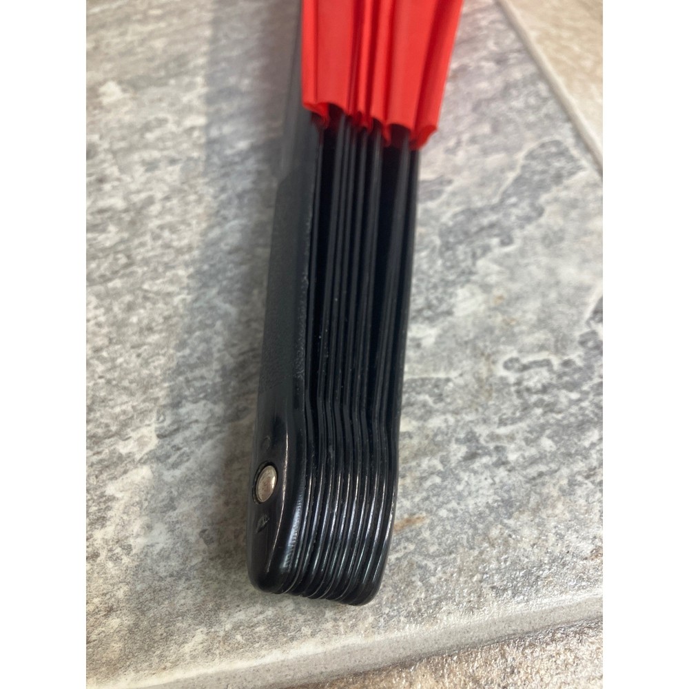 Red Black Folding Fan Dance Prop Performance Stage Accessory
