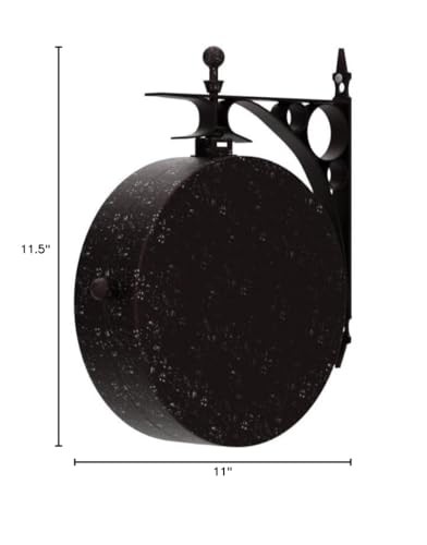 Infinity Instruments 8 Inch Charleston 2 Sided Wall Clock & Thermometer