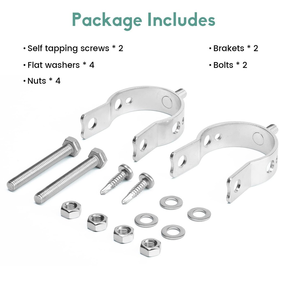 Universal Tube Bracket Kit for Automatic Gate Opener System, Suitable for