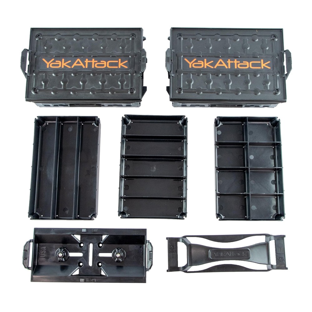 YakAttack Fully Loaded TracPak Combo Kit - Black | Includes 2 Stackable Stora...
