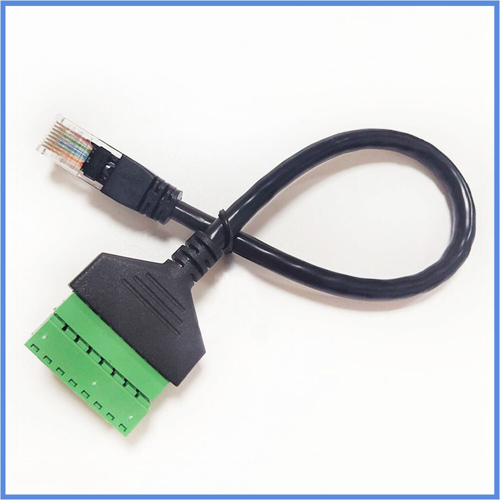 Network RJ45 revolution terminal 8-core extension cable adapter cable can fixed