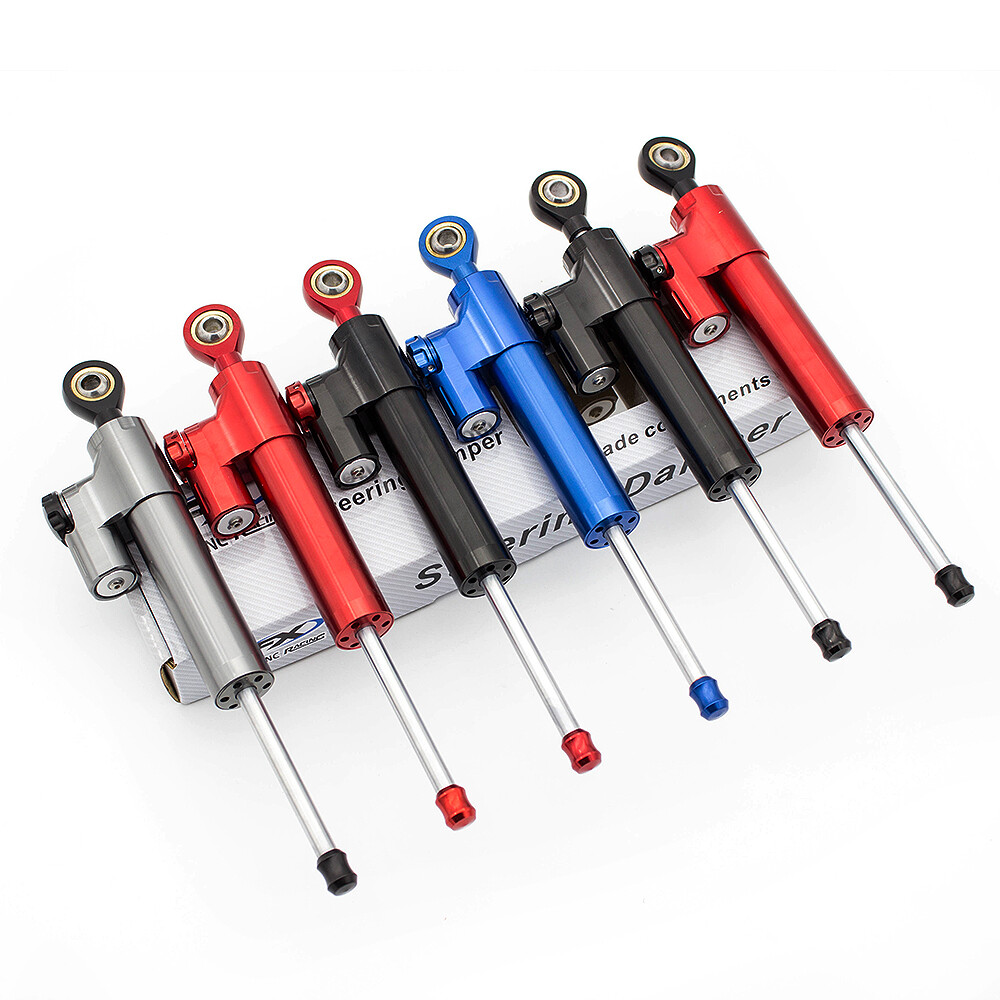 Universal CNC Steering Damper Stabilizer Linear Reversed Safety Control Black