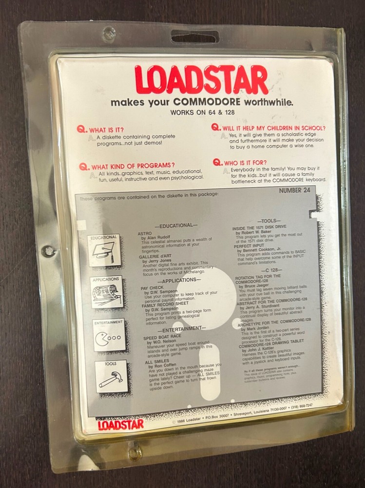 LOADSTAR Commodore 64 Magazine On Disk #24 (1986)