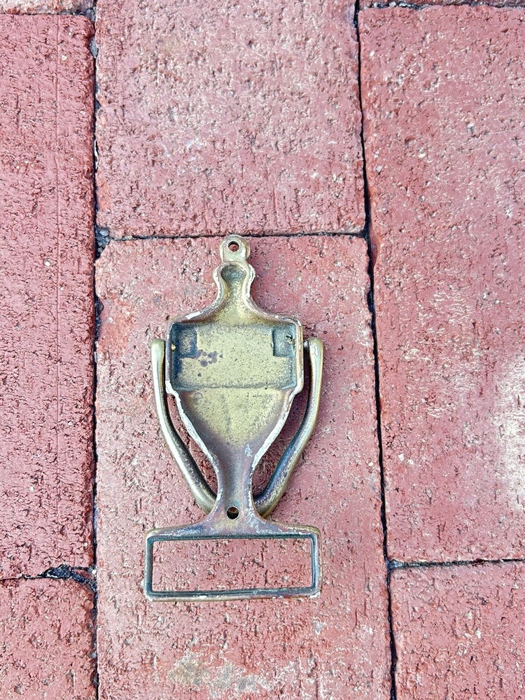 Vintage Mini Solid Brass Door Knocker 4.5” X 2” Nameplate