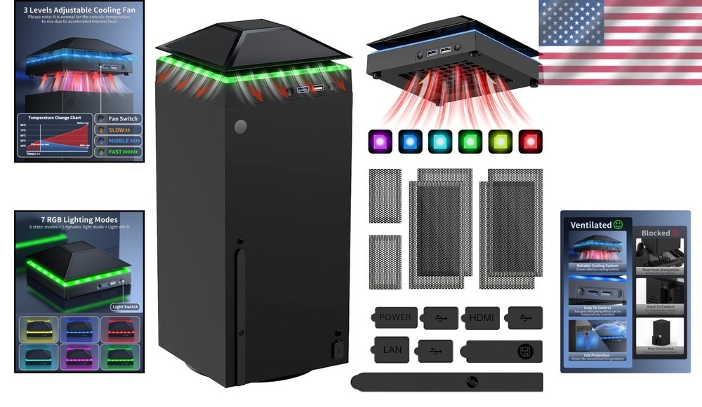 Xbox Series X Console Cooler Stand with Touch Switch