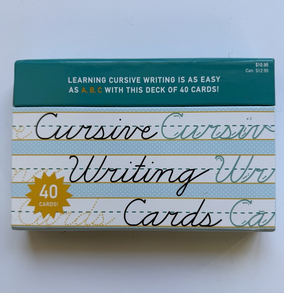Learning Cursive Writing 40 Cards. Ages 6-8. NO PEN!