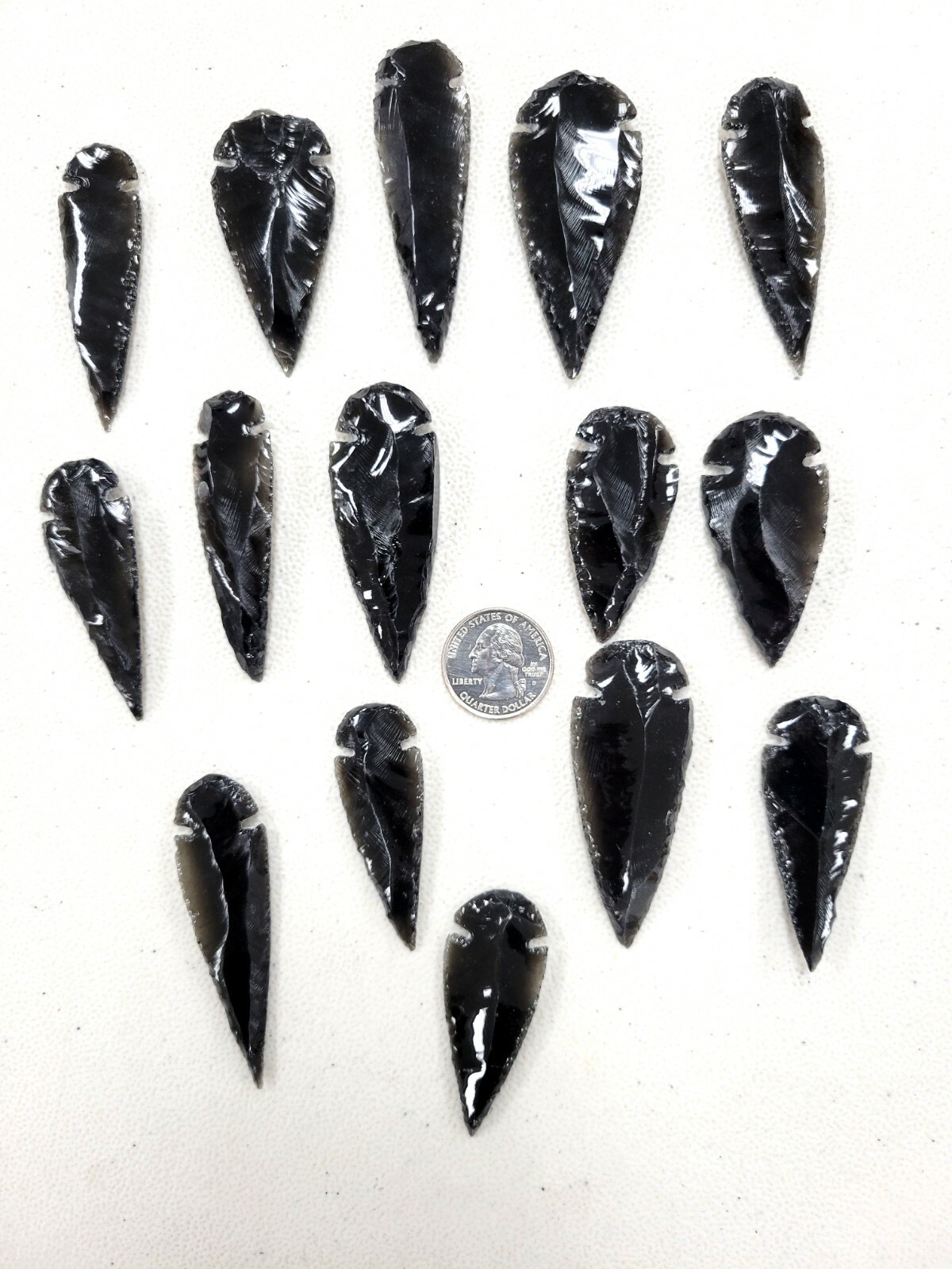 Obsidian Arrowheads Crystal Stone Spear Head Points Bulk Lot 2" to 3"