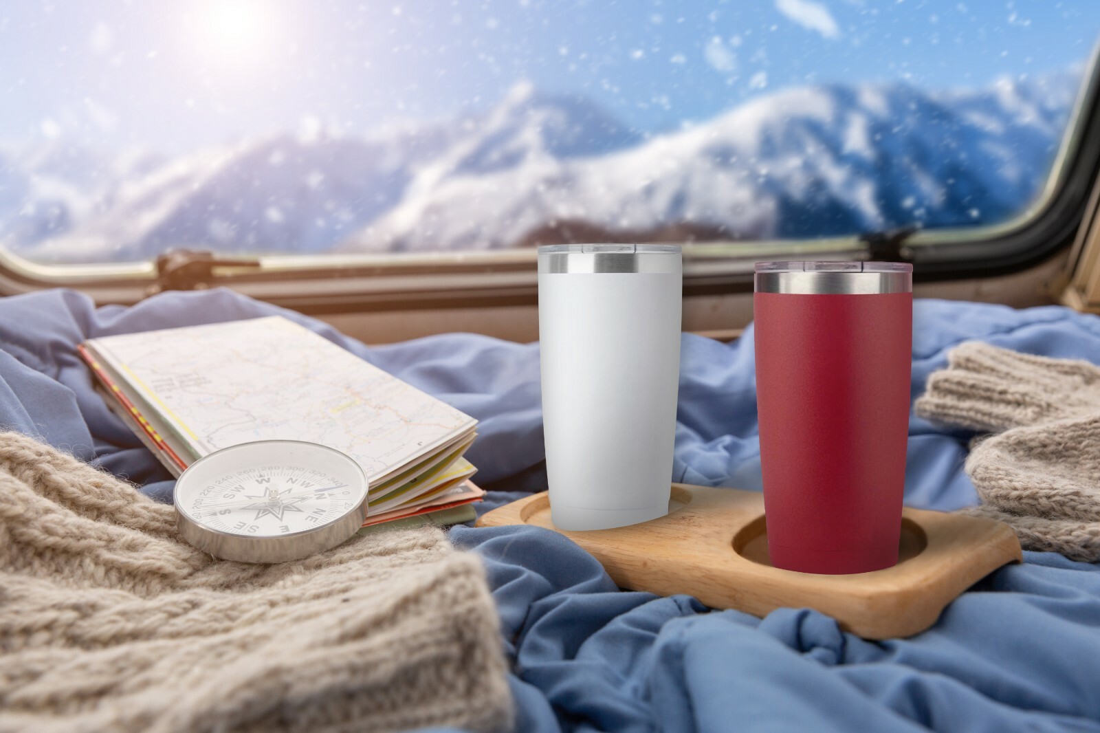 20oz Tumbler Stainless Steel Sip Lid Double Wall Vacuum Insulated Travel Bottle