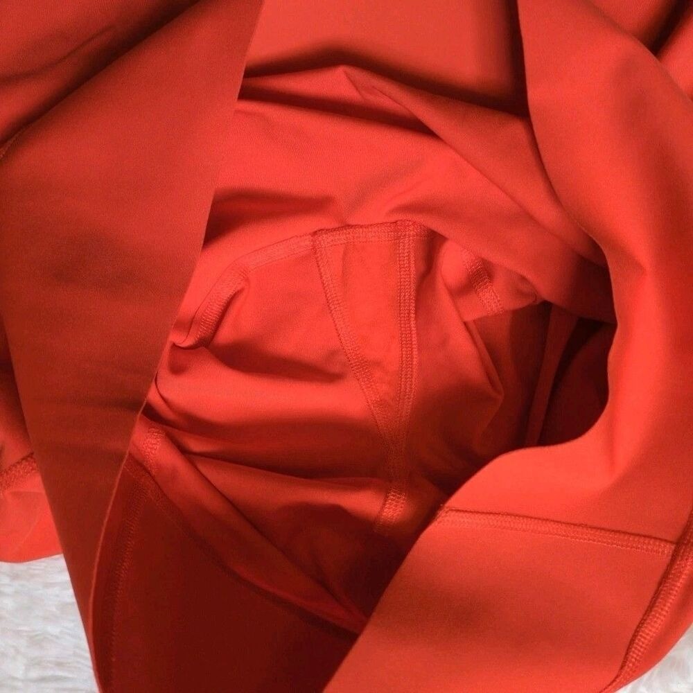 Parade Orange Laser Cut Leggings Womens 2XL 25" Pocket Nylon Yoga Workout Gym