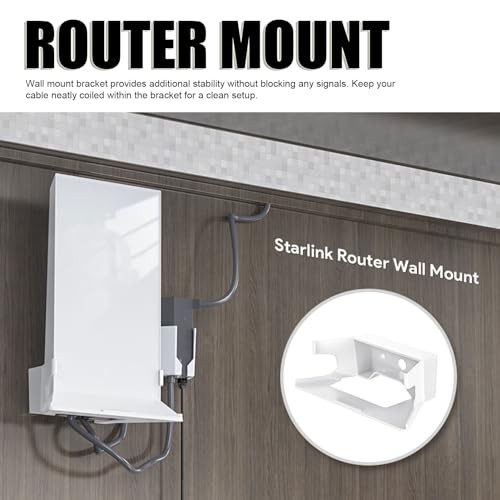 Router Wall Mount, Stand with Stability Support and Protective Holder,