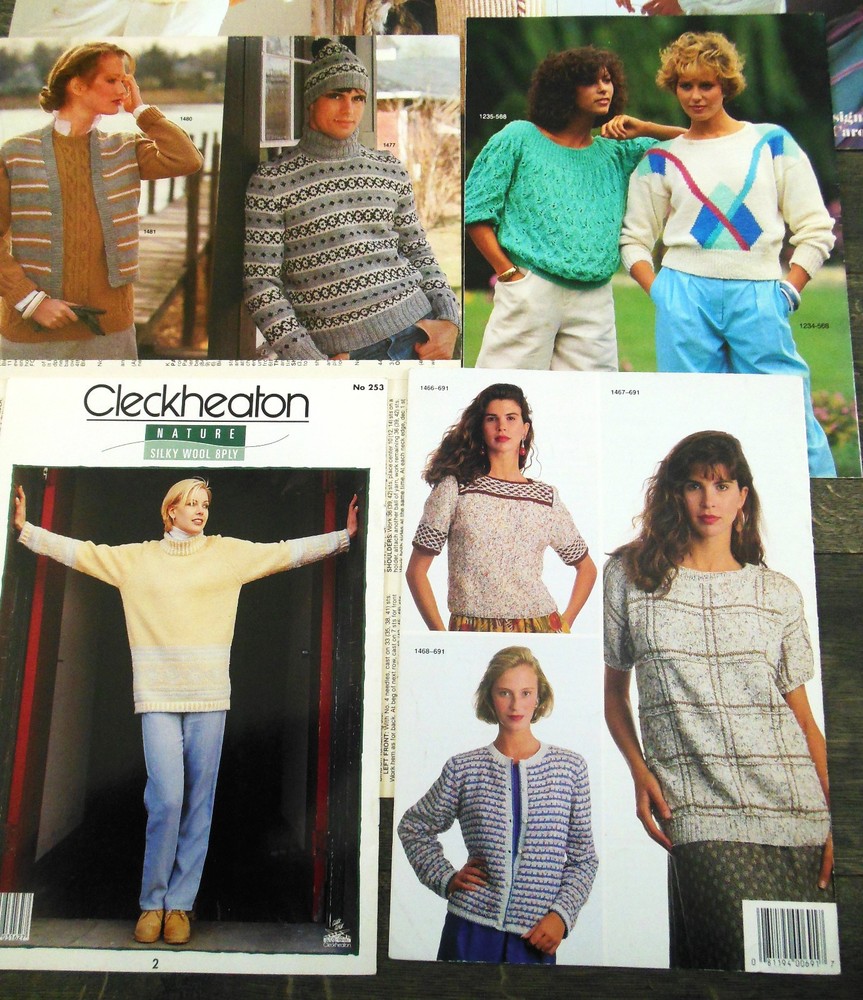 Knitting Patterns- Over 125 Designs Women's Sweaters, Leaflets & Single Patterns