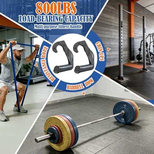 Neutral Grip Handles 45° for Pull Up Bar, Pull Up Handles with Ergonomic