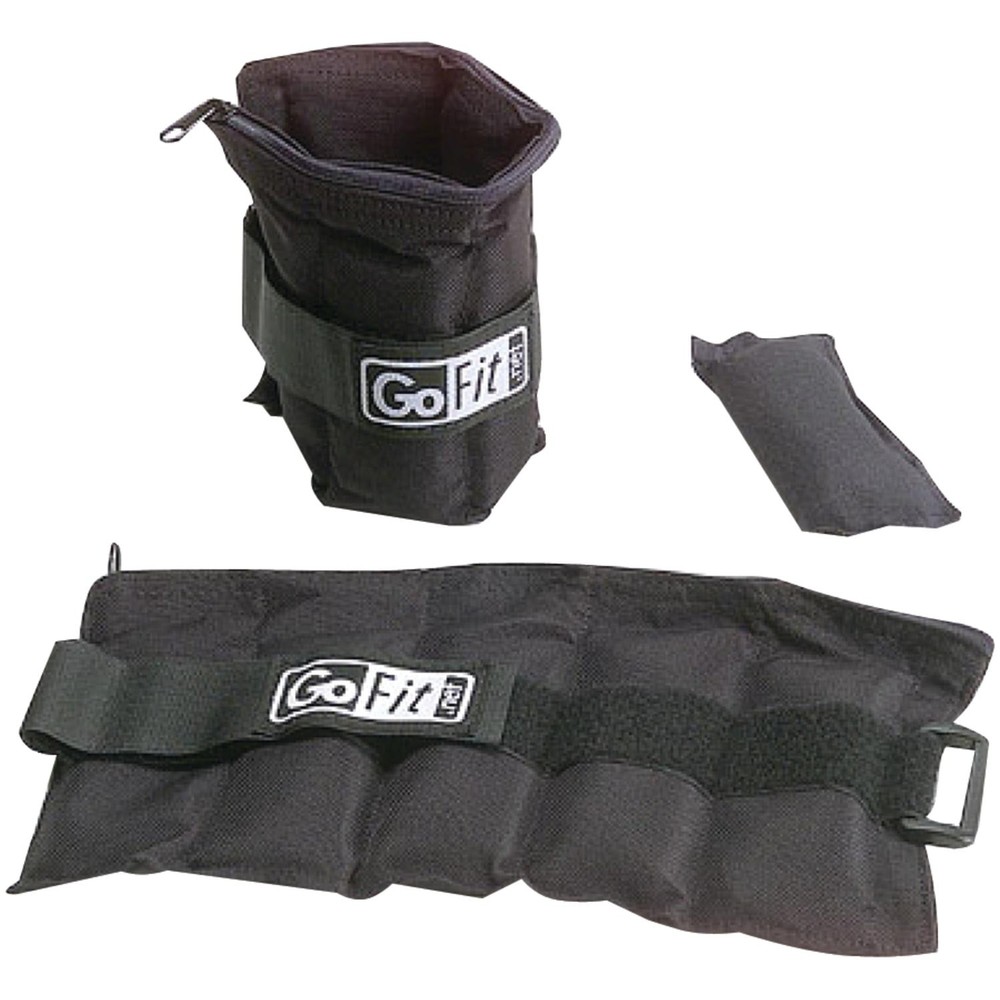 Adjustable Ankle Weights 1-5lbs Strength Training Black 2-Pack Set
