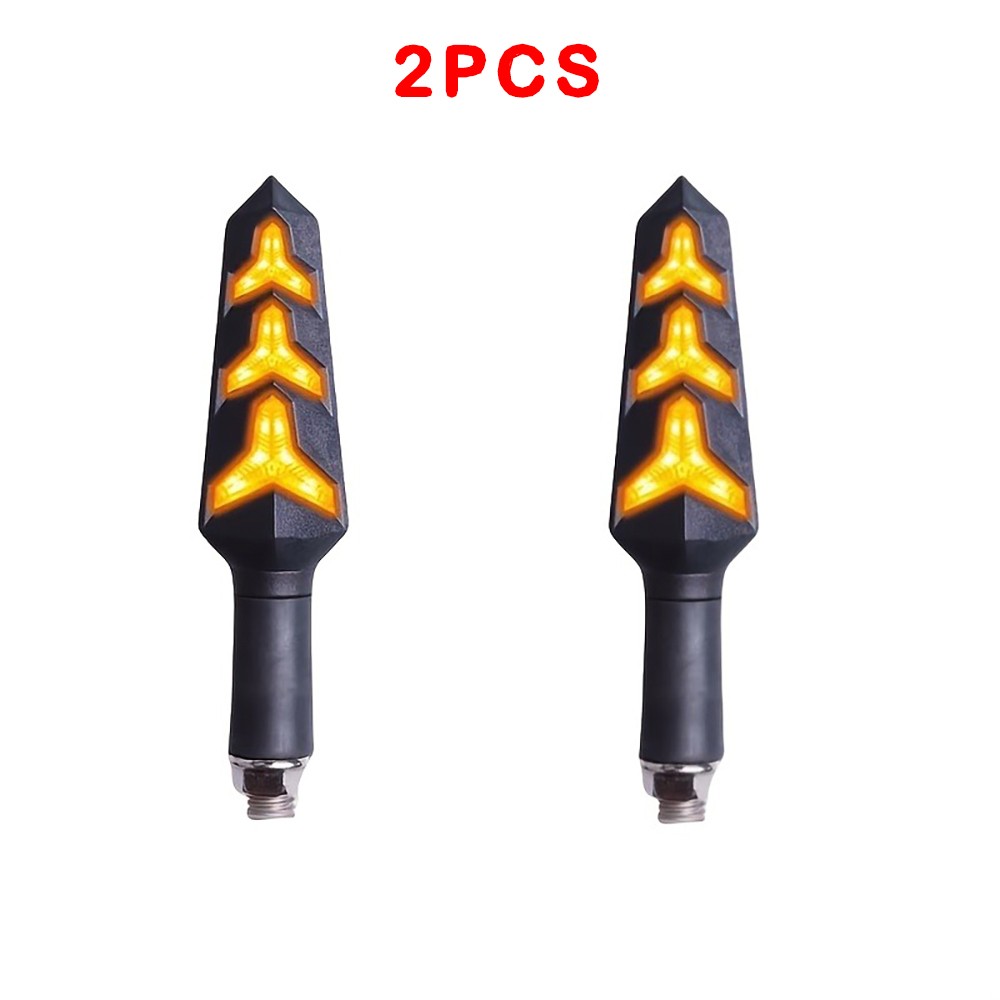 Robust 2-Pack LED Turn Signals with Gradient Lights Compatible with Motorcycle
