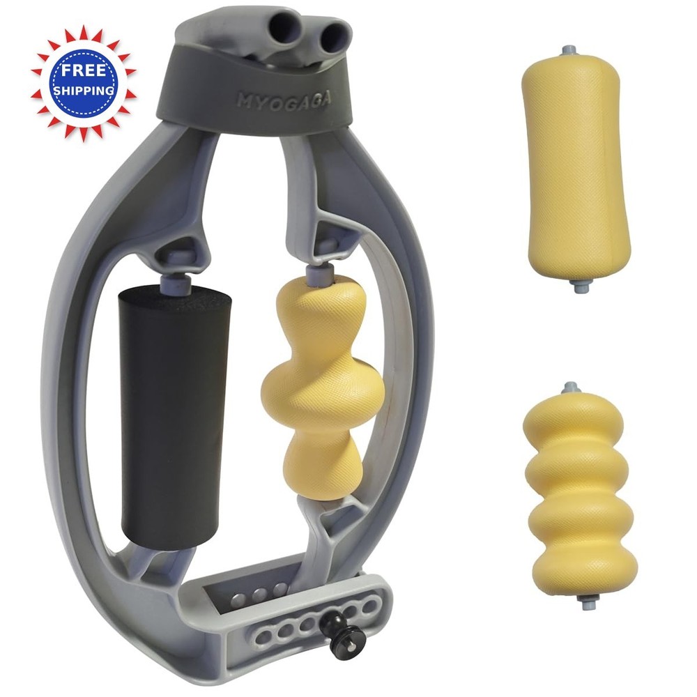Tennis Elbow Relief & Pain Forearm Roller with Three Replaceable Massage Rollers