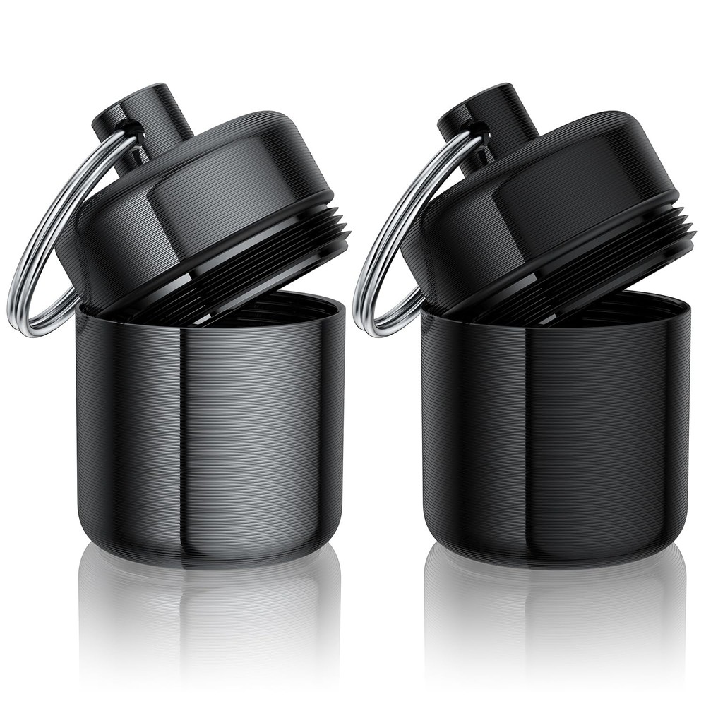 Ear Plug Carrying Case Keychain(2 Pack), Small Waterproof Metal Earplug Case ...