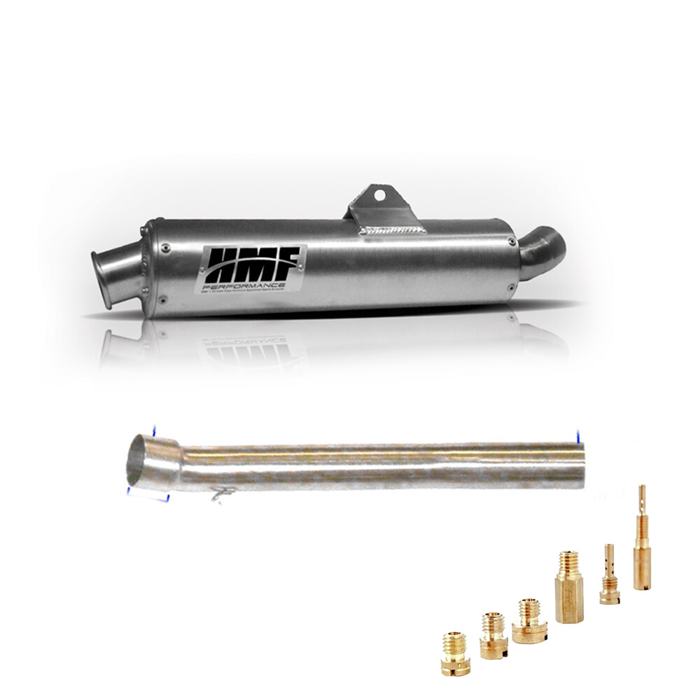 HMF Yamaha Grizzly 660 Slip On Exhaust Brushed + Jets (02-08)