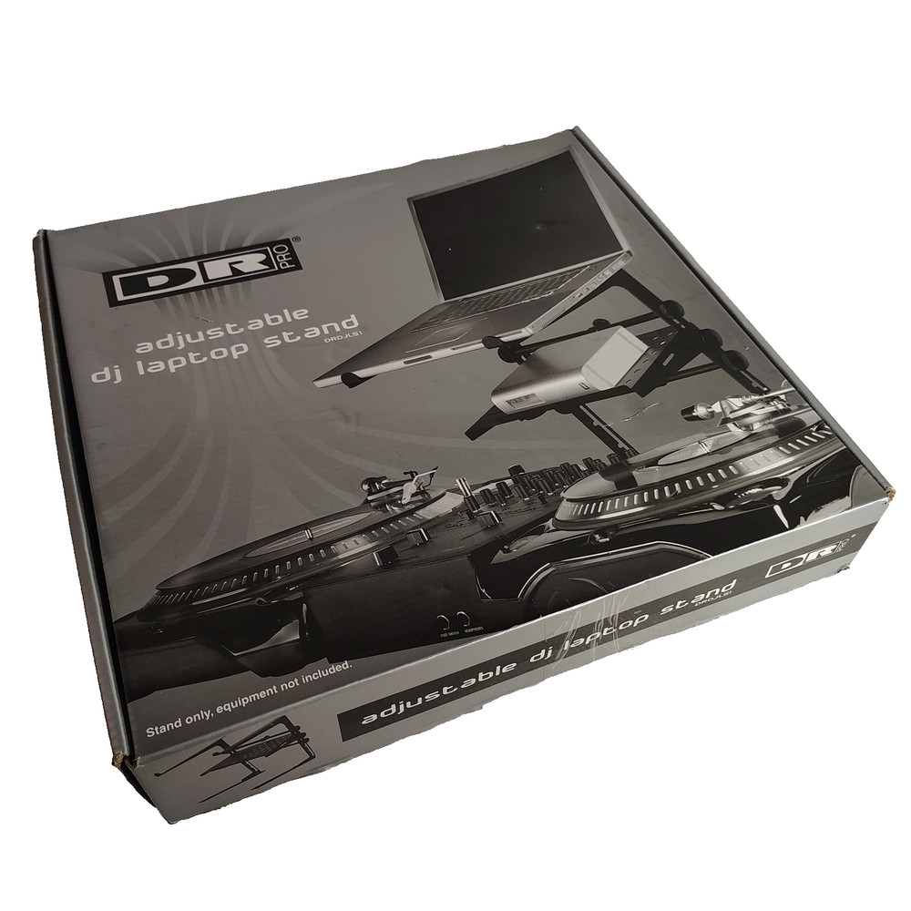 DR Pro DJ Laptop Stand and Shelf Bundle Black DRDJLS1
