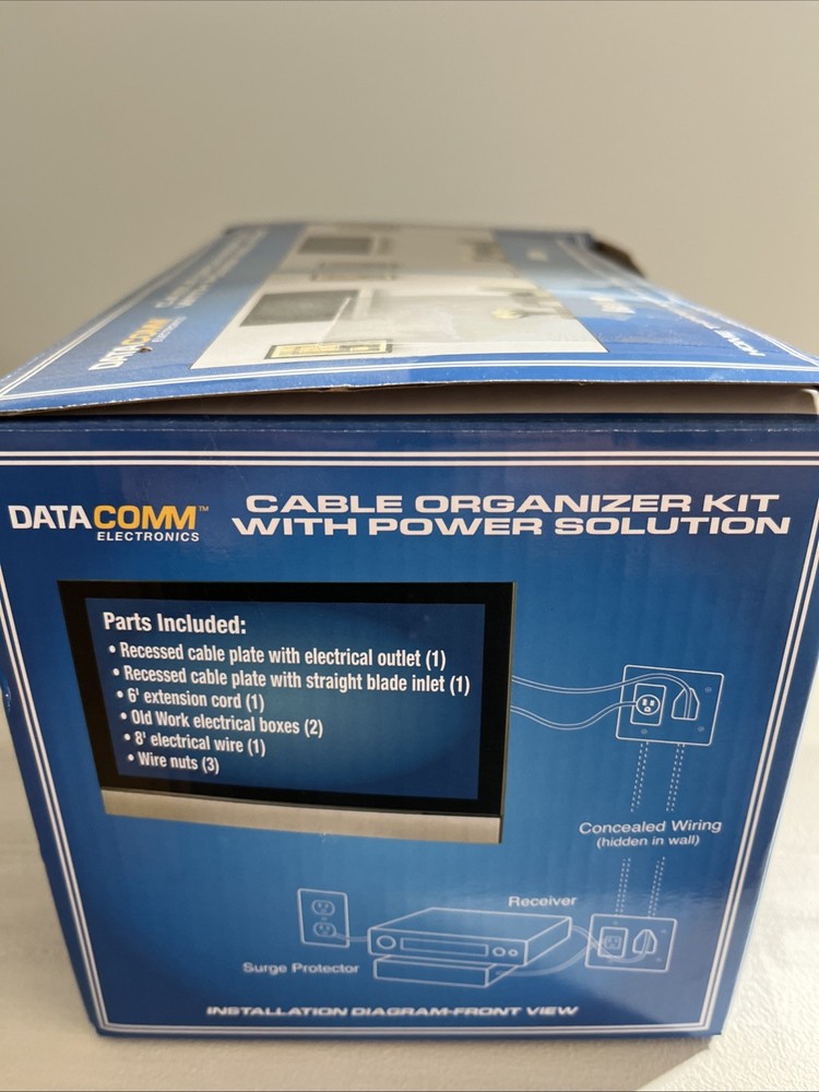 DATACOMM ELECRONICS 50-3323-WH KIT FLAT PANEL TV CABLE ORGANIZER KIT