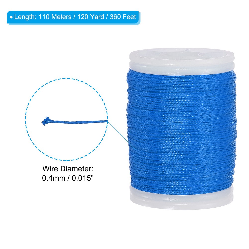2pcs Archery Bow String Serving Thread 120 Yard/110M Bowstring Thread, Blue