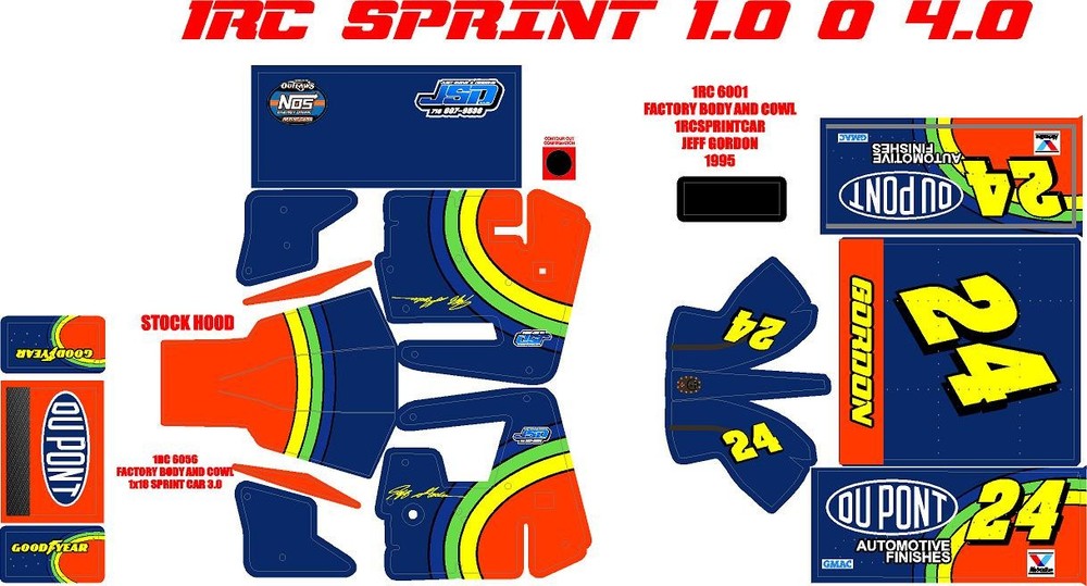 1RC SPRINT WRAP JEFF GORDON 1995  THEME