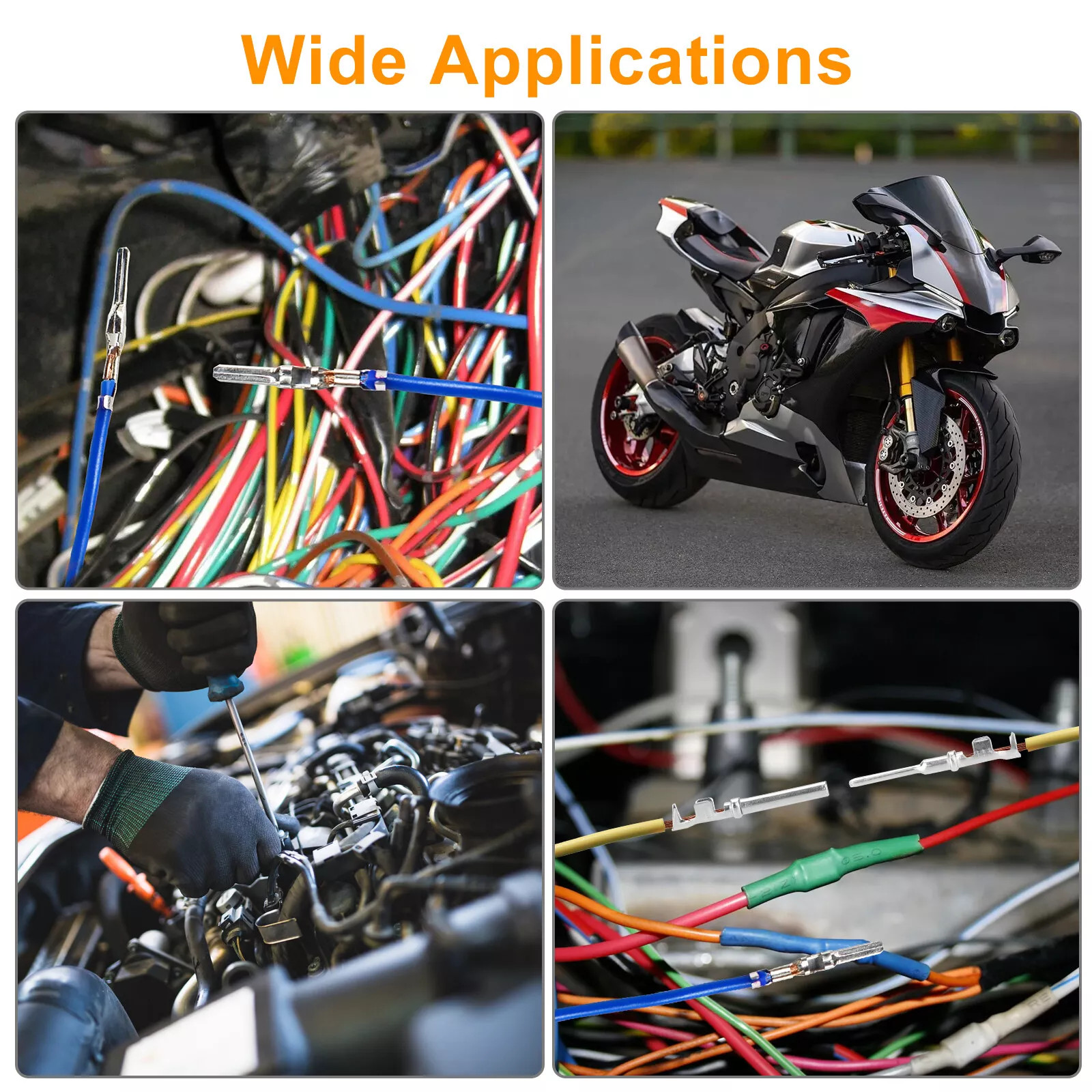 739Pcs Automotive Electrical Connector Pins Kit Terminal Removal Tool Wire Seals