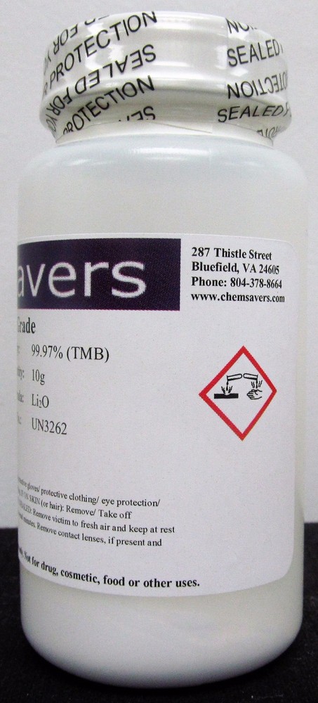 Lithium Oxide, Electronic Grade, 99.97% (Trace Metals Basis), 10g