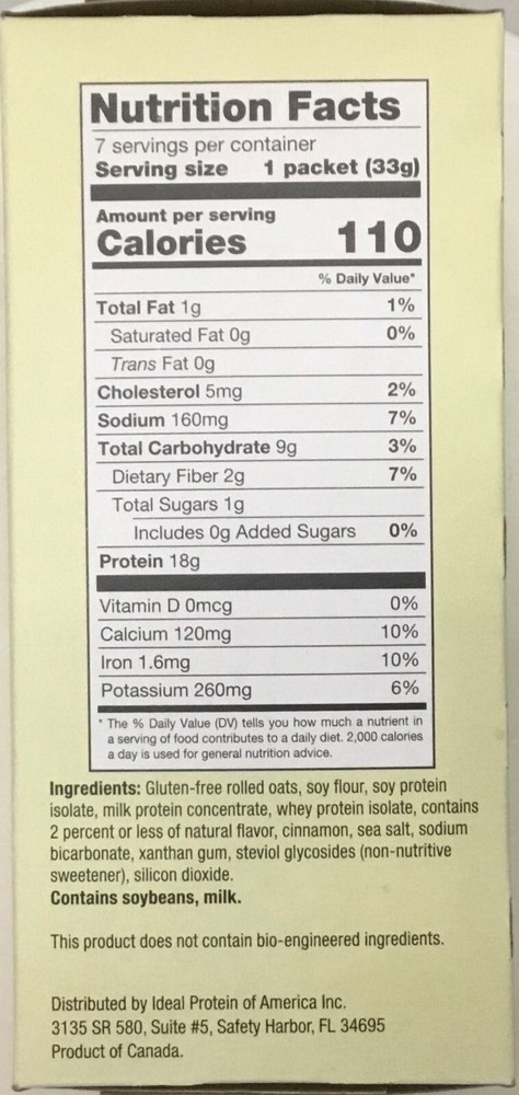 Ideal Protein Apple Cinnamon Oatmeal - 7 packets