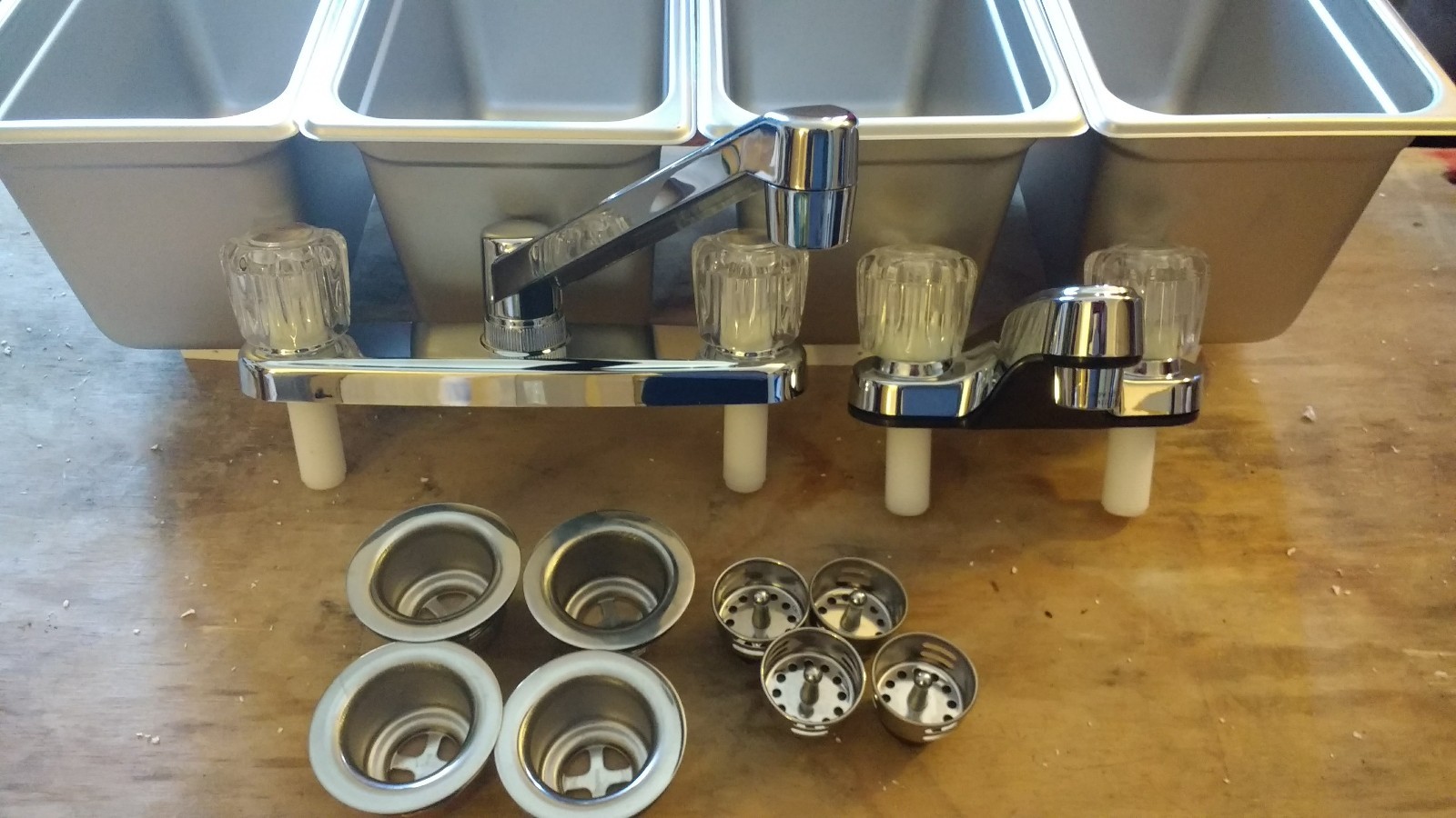 3 Compartment STANDARD SMALL + 1 HAND WASH Portable Concession Sink