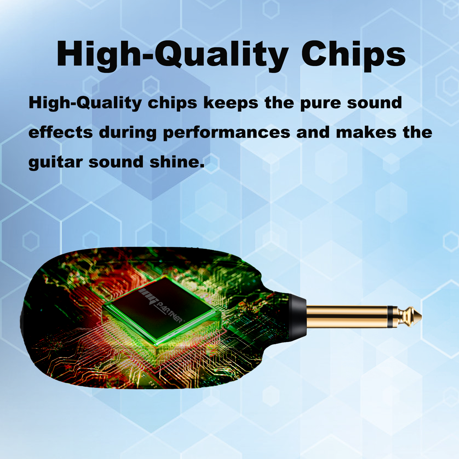 UHF Wireless Guitar System Dual Transmitter & 1Receiver for Electric Guitar Bass