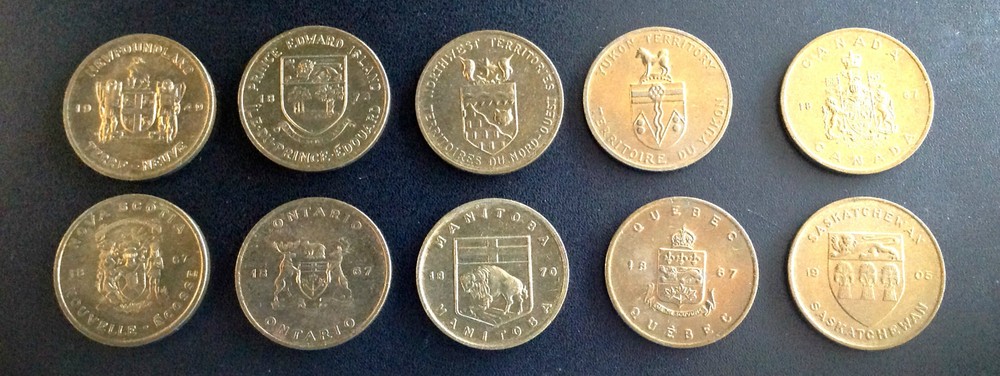 10 CONFEDERATION MEDALS CANADA  1967