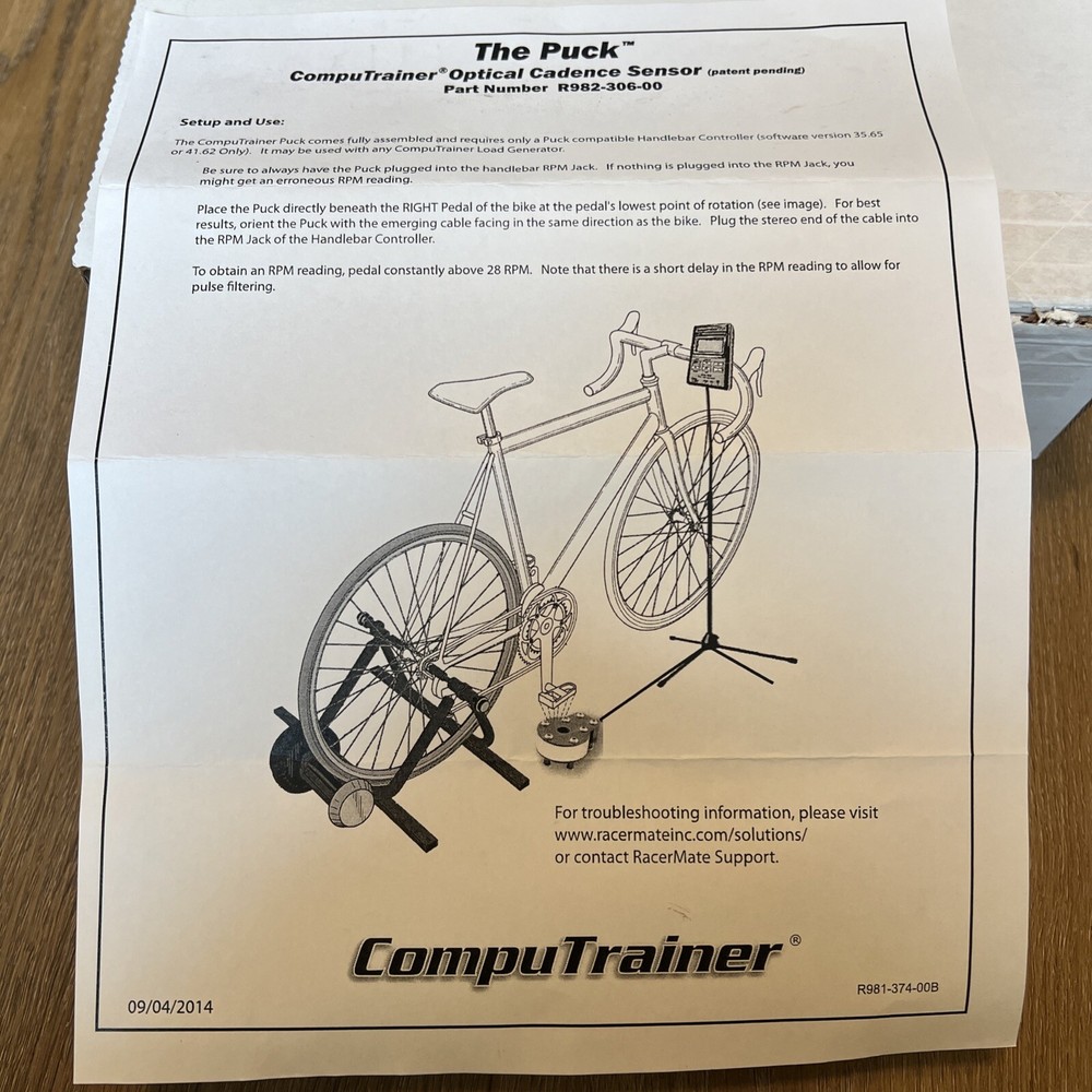 Racermate Computrainer Optical PUCK Cadence Sensor!