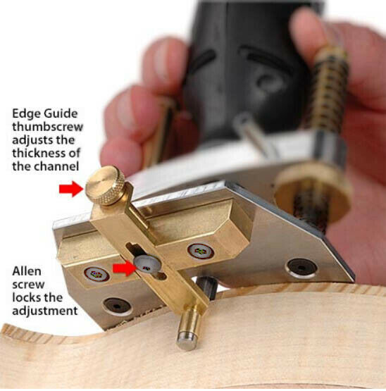 Guitar Binding Router Edge Guide + Router Base